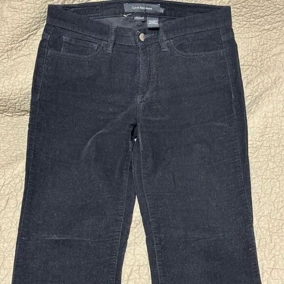 CALVIN KLEIN Jeans Black Corduroy Pants Size 6 A651 - Picture 3 of 9